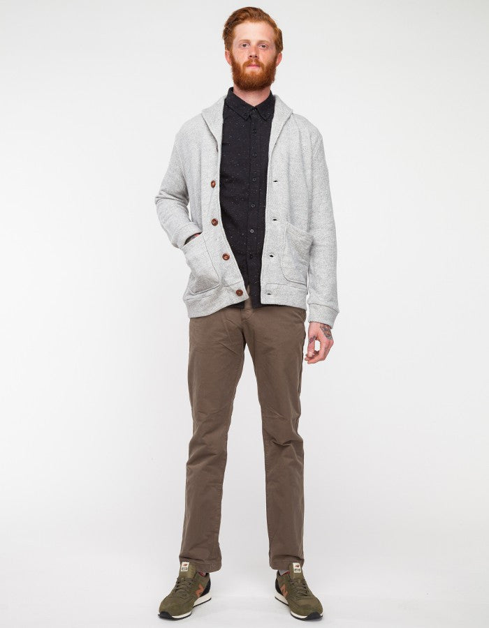 Gray Shawl Collar Cardigan